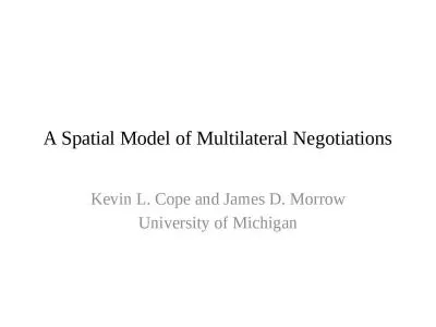 A Spatial Model of Multilateral Negotiations