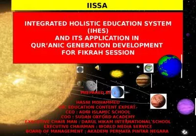 IISSA INTEGRATED HOLISTIC EDUCATION SYSTEM