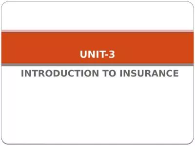 INTRODUCTION TO INSURANCE