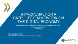 PPT-A PROPOSAL FOR A SATELLITE Framework ON THE DIGITAL ECONOMY