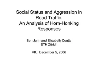Social Status and Aggression in An Analysis of Horn-Honking ResponsesB