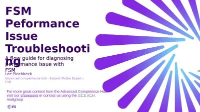 FSM Peformance Issue Troubleshooting