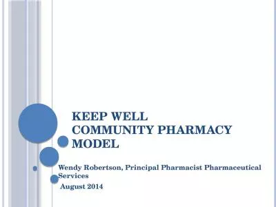 Keep Well Community Pharmacy Model