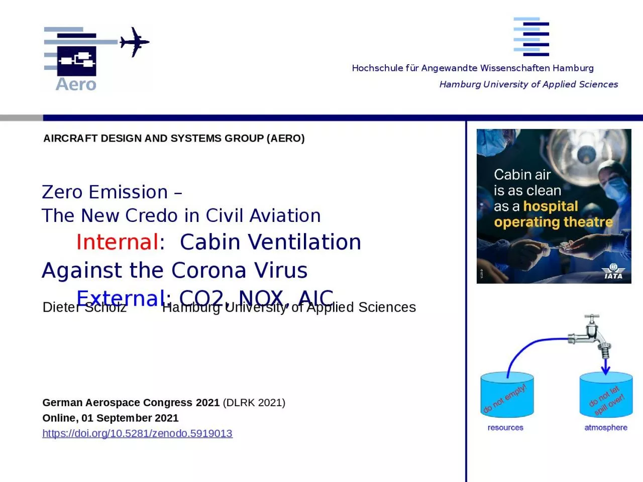 Zero Emission –  The New Credo in Civil Aviation