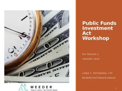 Public Funds Investment Act Workshop