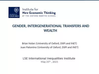 gender, Intergenerational transfers and wealth