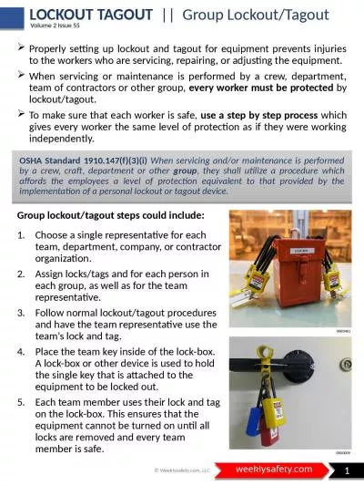 1 LOCKOUT TAGOUT   ||  Group Lockout/Tagout