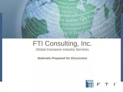 FTI Consulting, Inc. Global Insurance Industry Services
