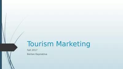 Tourism Marketing Fall 201