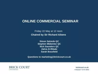 Online commercial seminar