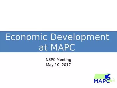 Economic Development at MAPC