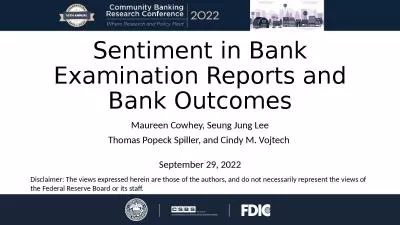 Sentiment in Bank Examination Reports and Bank Outcomes