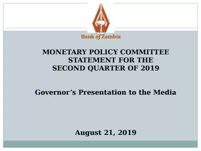 MONETARY POLICY COMMITTEE STATEMENT FOR THE
