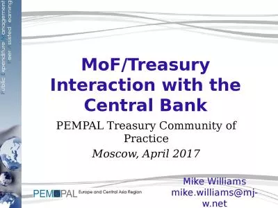 MoF /Treasury Interaction with the Central Bank