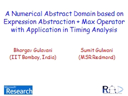 A Numerical Abstract Domain based on Expression Abstraction + Max Operator with Application in Timi