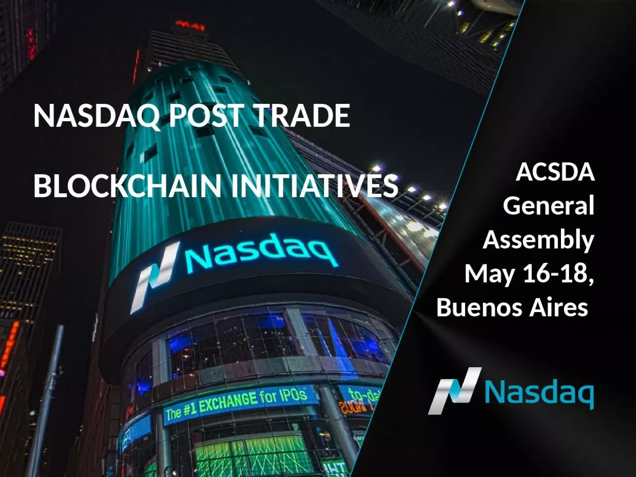 PPT-nasdaq post trade Blockchain