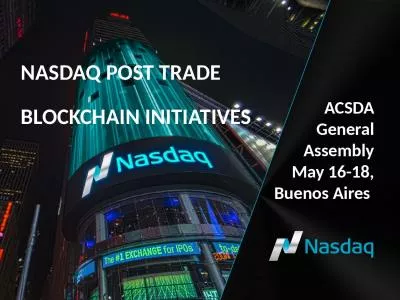 nasdaq  post trade Blockchain