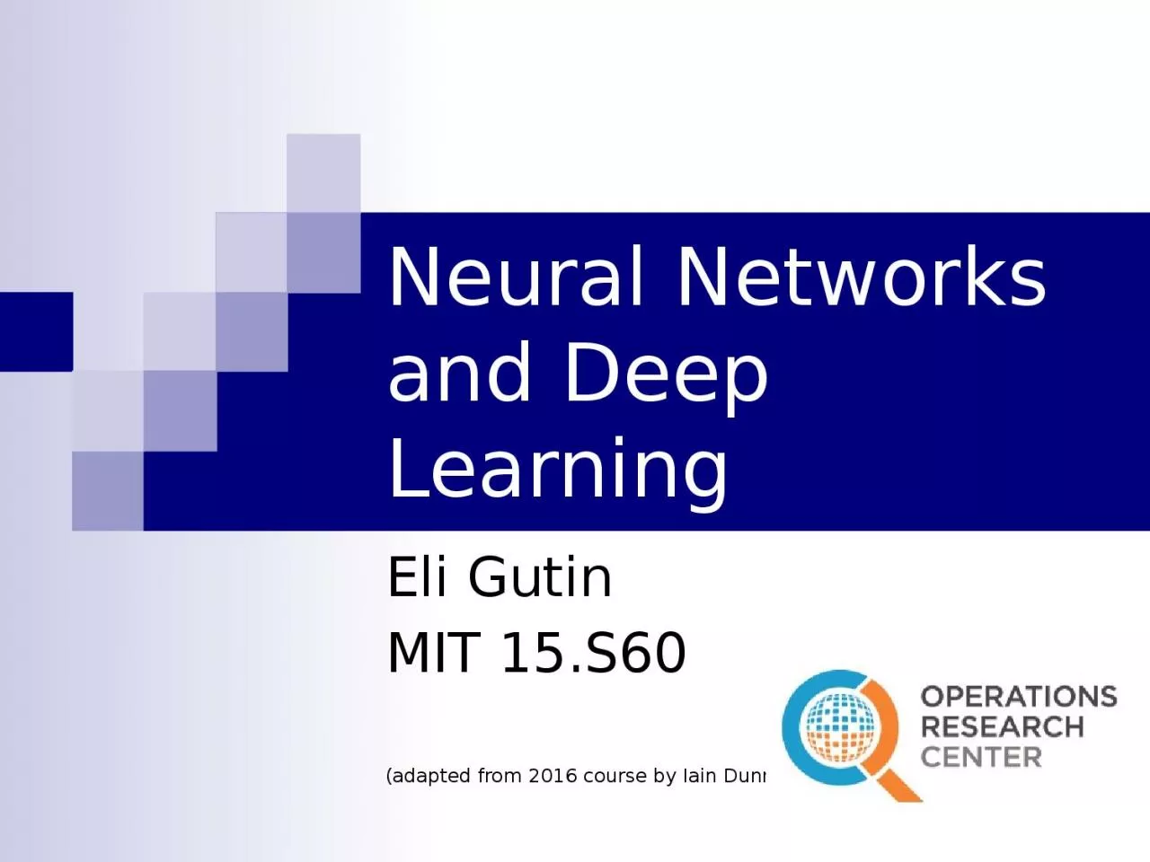 PPT-Neural Networks and Deep Learning