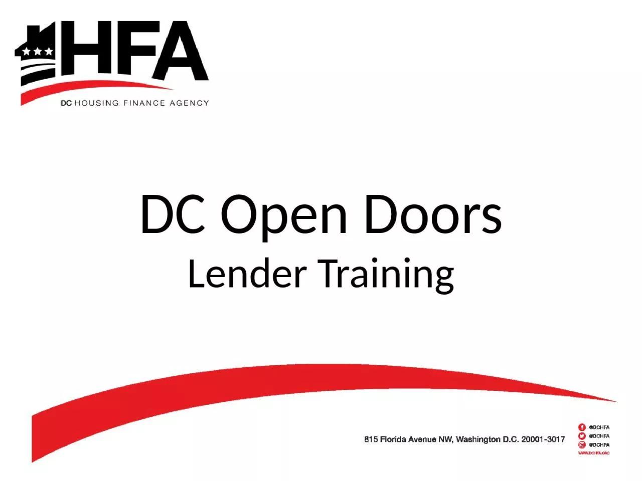 DC Open Doors Lender Training