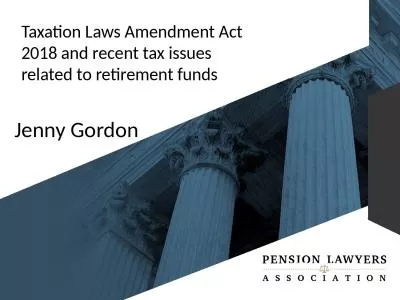 Taxation Laws  Amendment Act 2018