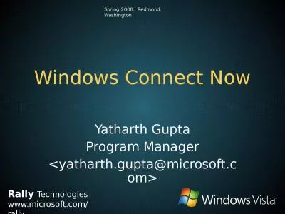 Windows Connect Now Yatharth Gupta