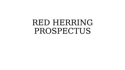 RED HERRING   PROSPECTUS