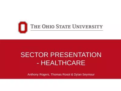 SECTOR PRESENTATION - HEALTHCARE