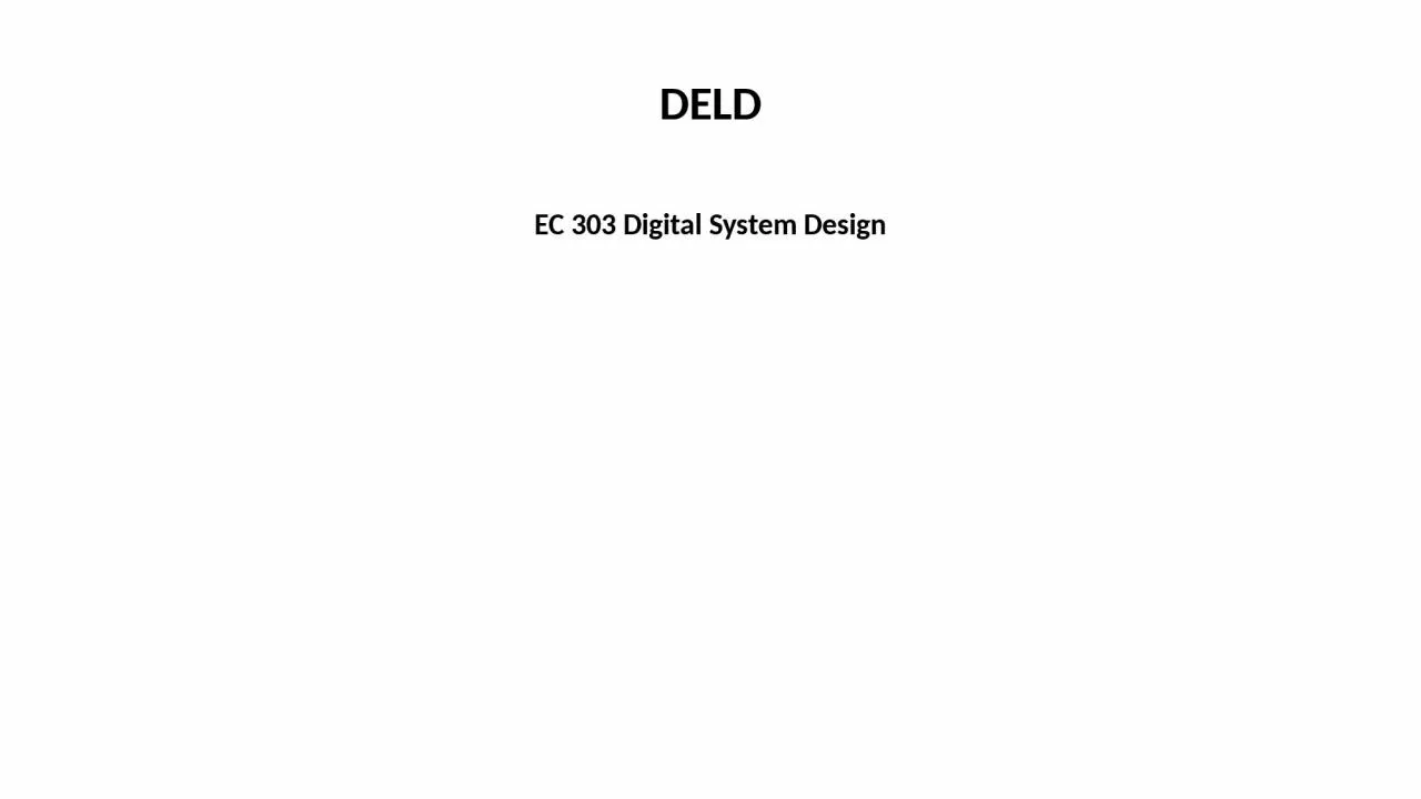 DELD EC  3 03  Digital System Design