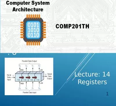 : 8 1 Lecture:  14 Registers