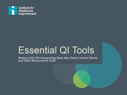 Essential QI Tools Review of