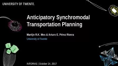 Anticipatory  Synchromodal