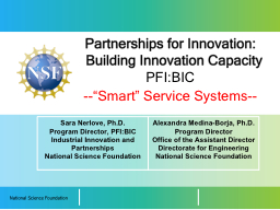 Partnerships for Innovation: