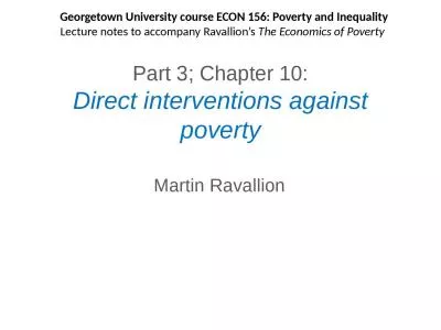 Part 3; Chapter 10: Direct interventions against poverty