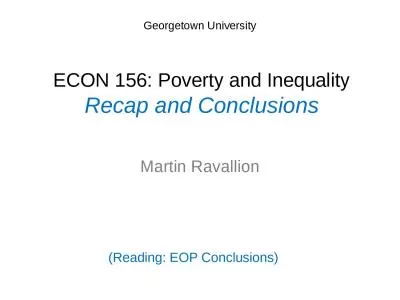 ECON 156: Poverty and Inequality