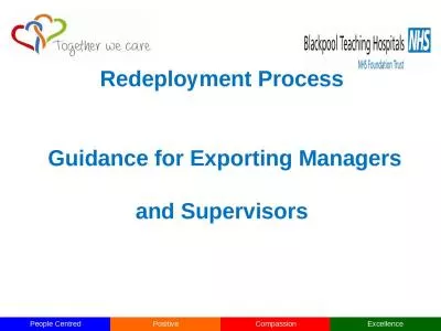 Redeployment Process  Guidance for Exporting Managers