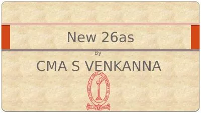 By  CMA S VENKANNA New 26as