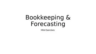 Bookkeeping & Forecasting