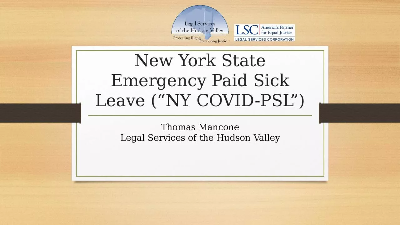 New York State Emergency Paid Sick Leave (“NY COVID-PSL”)