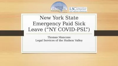 New York State Emergency Paid Sick Leave (“NY COVID-PSL”)