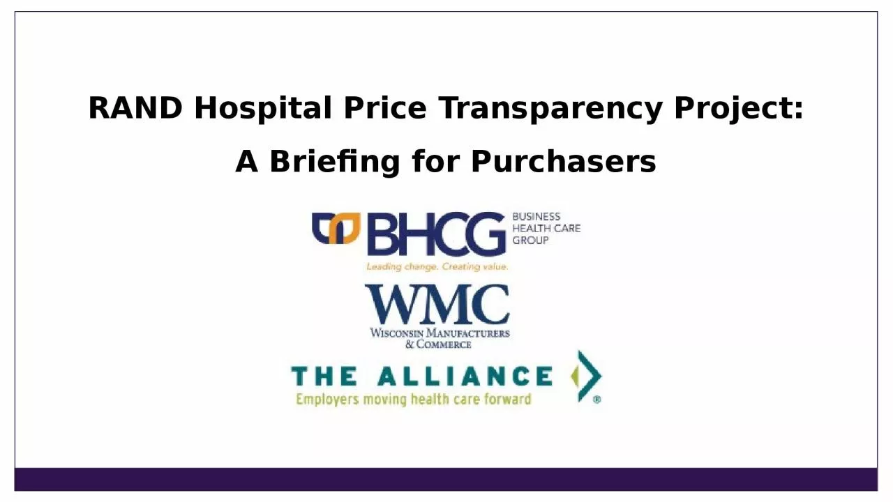 PPT-RAND Hospital Price Transparency Project: