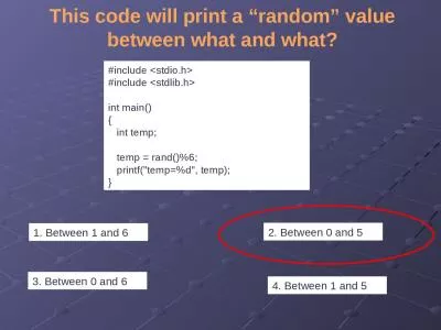 This code will print a “random” value