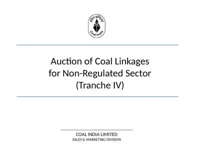 Auction of Coal  Linkages