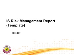 IS Risk Management Report (Template)