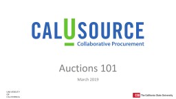 Auctions 101 March 2019 What are Auctions and when to use them