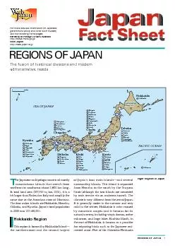 REGIONS OF JAPANof Japan’s four main islands—and several sur