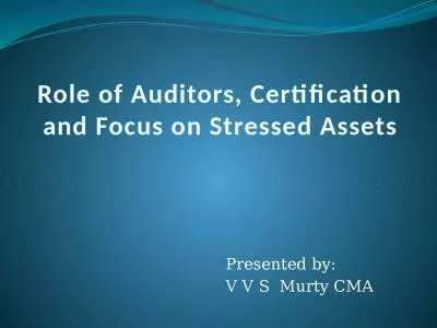 Role of Auditors, Certification