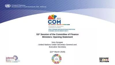 53 rd  Session of the Committee of Finance Ministers: Opening Statement