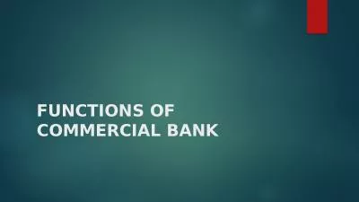 FUNCTIONS OF COMMERCIAL BANK