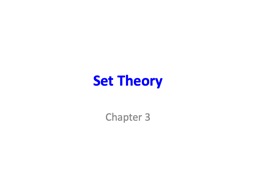 PPT-Set Theory Chapter 3 Sets in applications