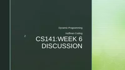 CS141:WEEK 6 DISCUSSION Dynamic Programming